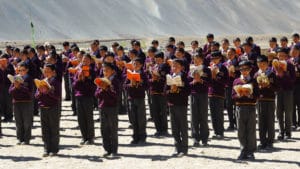 Morning Assembly at the LMHS in Zanskar