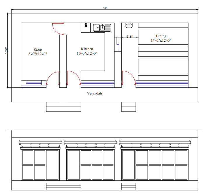 Plans de l'extension de l'internat